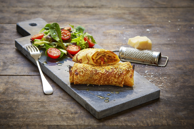 Pannekaker med vegetarisk fyll