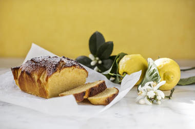 Sitronkake med pynt