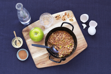 Bakt havregrøt med eple