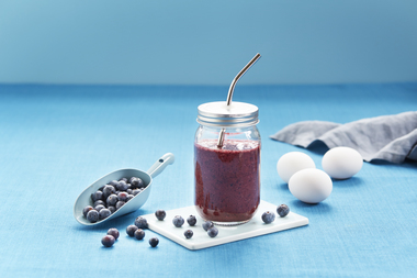 Blåbærsmoothie med egg