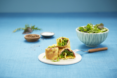 Eggerull med roastbiff og salat