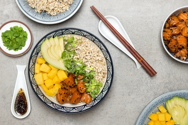 Poke med lags og byggris