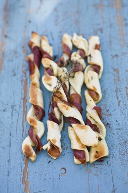 brødpinner med spekeskinke