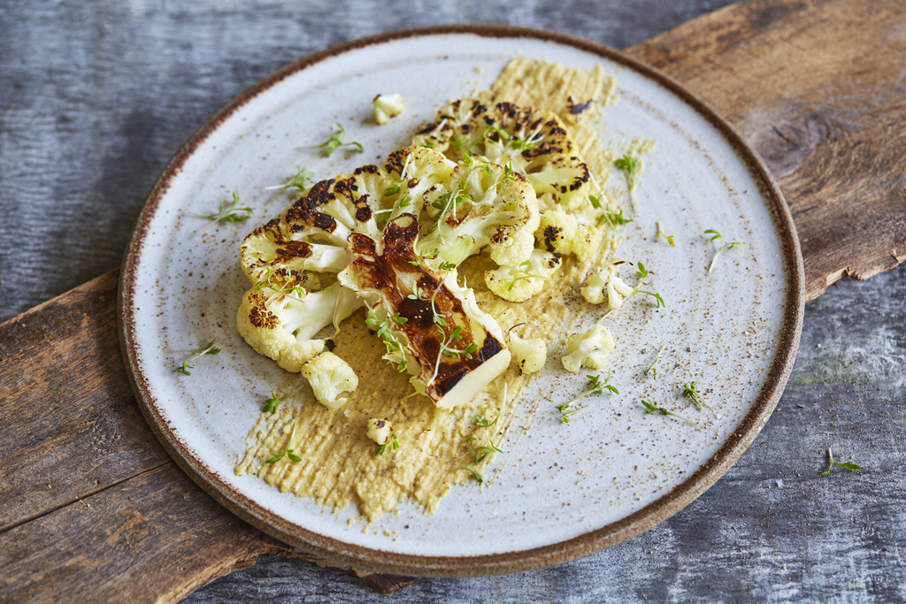 Stekt blomkål med blomkålmajones