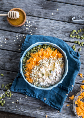 Glutenfri kjøleskapsgrøt - høydeformat