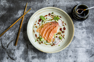 Sashimi med soyaglaze