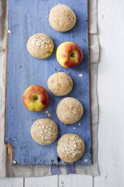 Grove glutenfrie rundstykker med eple