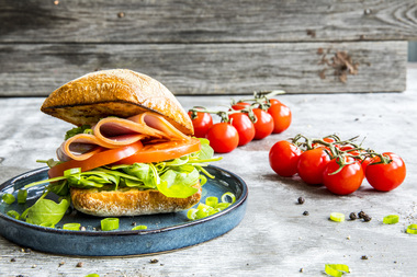 Ciabatta med hamburgerrygg