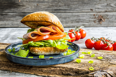 Ciabatta med hamburgerrygg