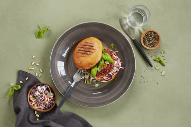 Fiskeburger med coleslaw