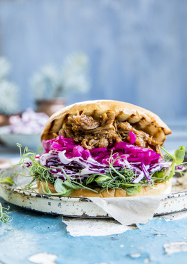 Pulled pork med julerub - høydebilde