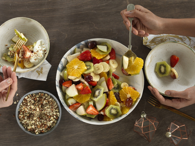 Fruktsalat med nøtter