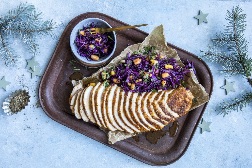 Kalkunfilet med julerub