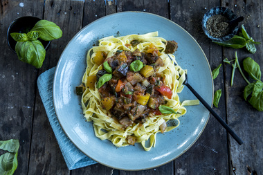 Pasta med ratatouille