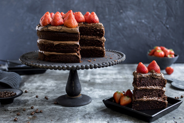 Sjokoladekake med jordbær