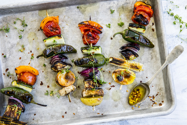 GRILLSPYD MED GRØNNSAKER 