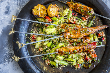 Kyllingspyd med couscoussalat