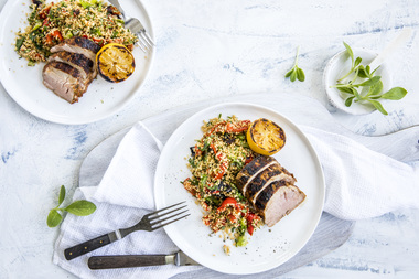 Marinert svin indrefilet med couscoussalat 