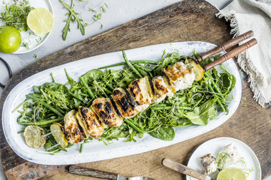 Grillspyd med breiflabb