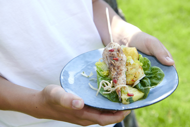 Salatwrap med grillet kylling