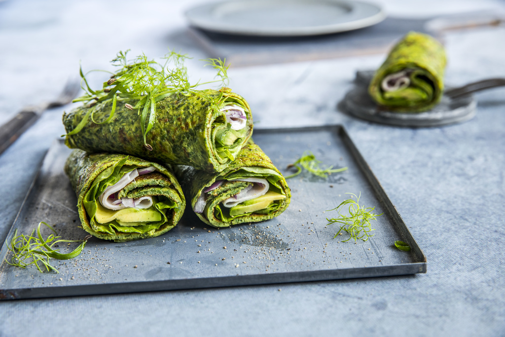 Spinatwrap med kalkun