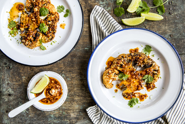 Grillet blomkål med lime og chili