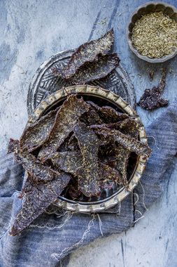 Tørket reinsdyrkjøtt høydebilde