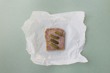 Brødskive med leverpostei