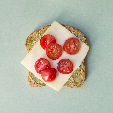 Brødskive med gulost