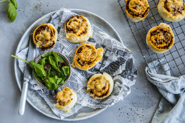 Pizzasnurrer med kjøttdeig