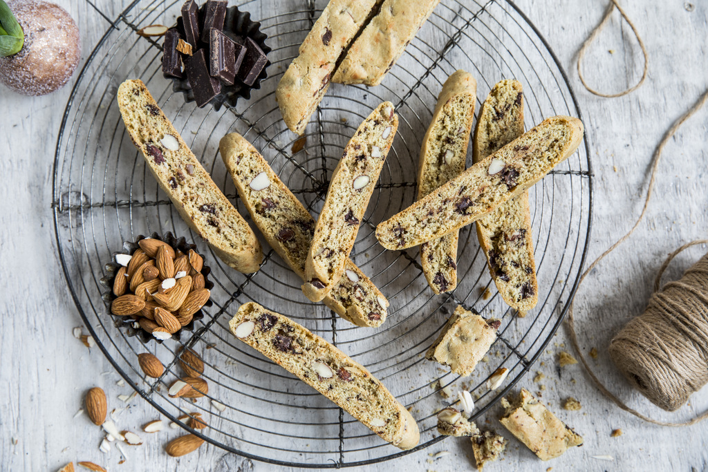 Biscotti med mandler og sjokolade alt.2