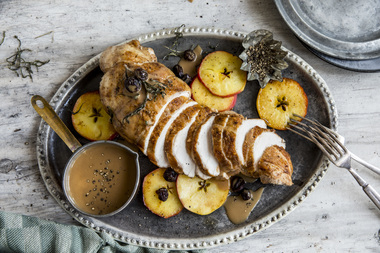 Kalkunfilet med calvadossaus