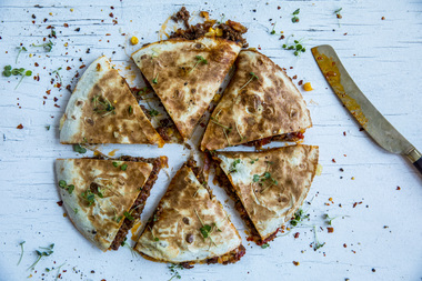 QUESADILLA MED KJØTTDEIG OG MAIS