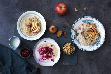 Havregrøt med 3 toppinger