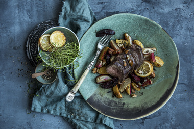 Reinsdyrfilet med bakte beter