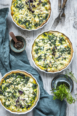 Spinatpai - høydebilde