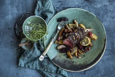 Reinsdyrfilet med bakte beter