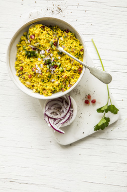 Couscous med granateple - høydebilde