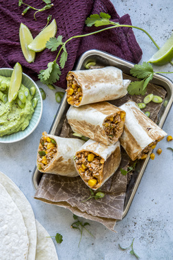 Burritos med kjøttdeig av svin