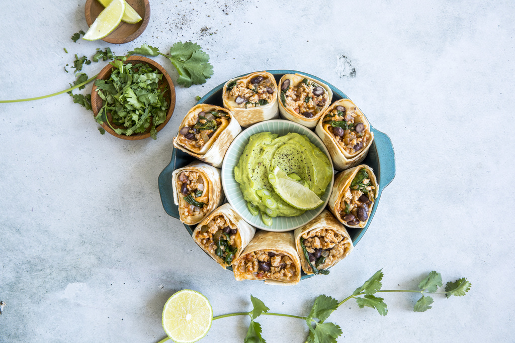 Burritos med kyllingkjøttdeig