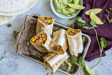 Burritos med kjøttdeig av svin