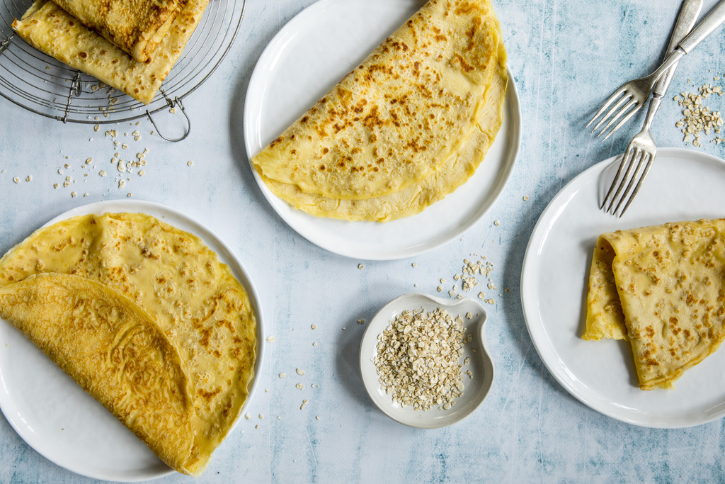 Pannekaker med havregryn