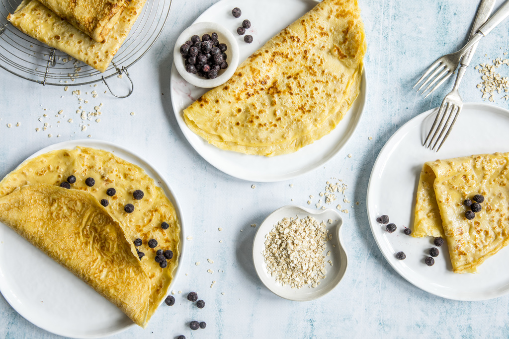 Pannekaker med havregryn