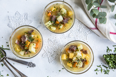 Suppe med pinnekjøtt