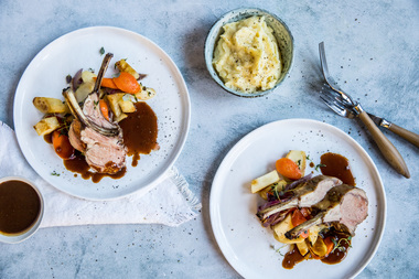 Lammecarré med honningglaserte rotgrønnsaker