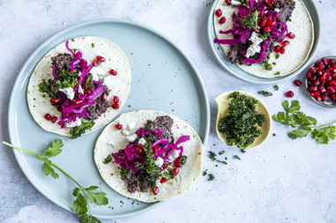 Vegetartaco med bønner