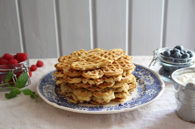 Vafler med brødrester