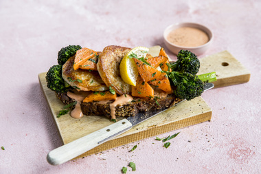 Middagsskive med fiskekake