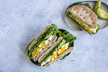 Polarbrød med egg og avokado