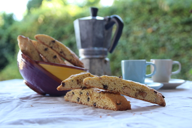 Biscotti med mandel og sjokolade